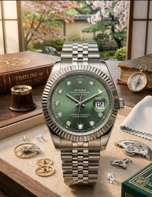 Elegant Men's Watch – Mint Green Dial Stainless Steel