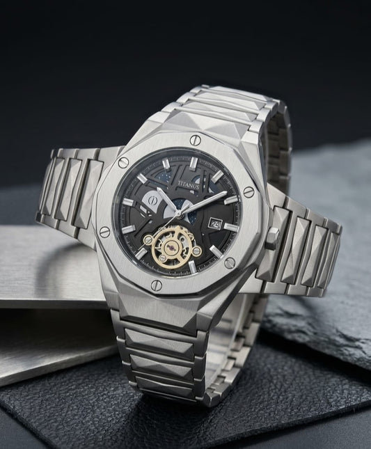 Chronograph Watch - Black Dial Stainless steel