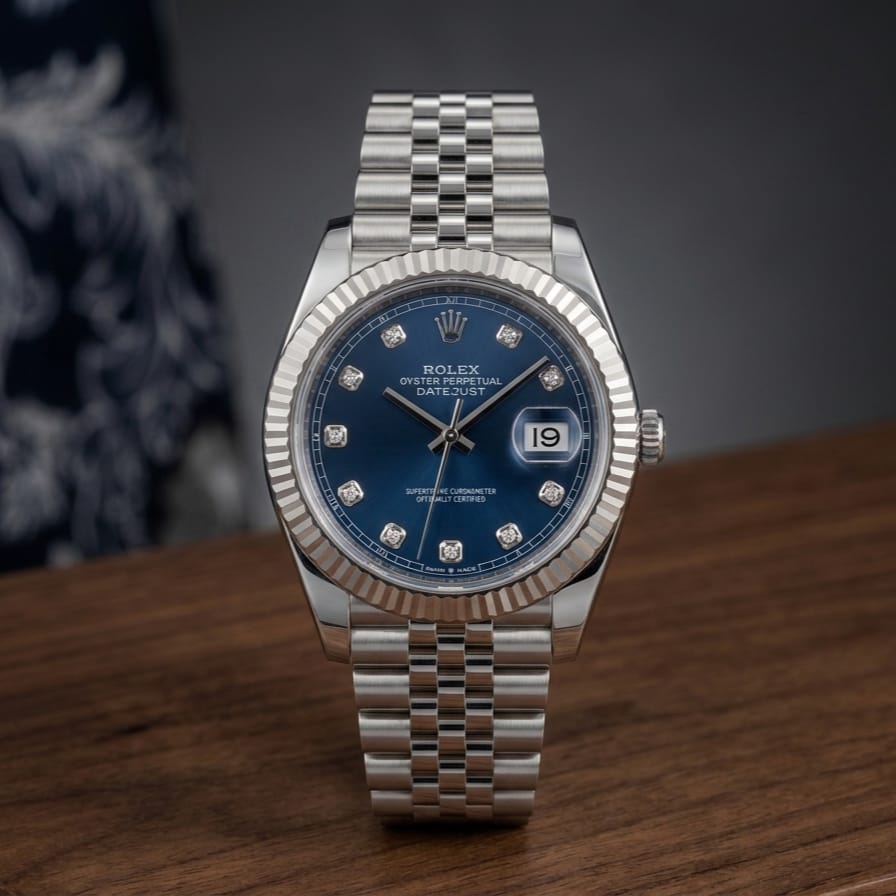 Rolex Classic Men's Watch – Blue Dial Stainless Steel