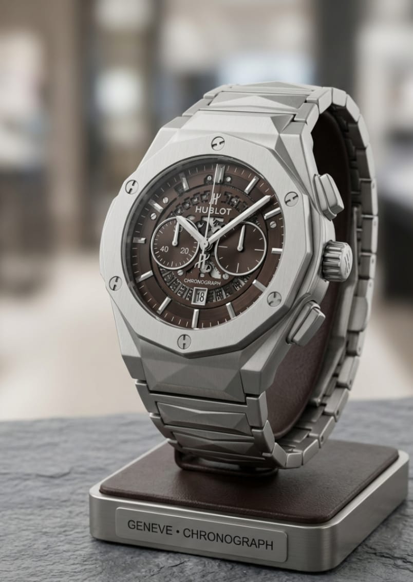 Chronograph Watch - Brown Dial Stainless steel