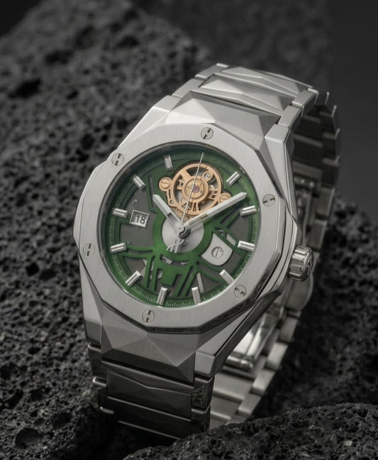 Hublot Chronograph Watch -Green Dial Stainless Steel