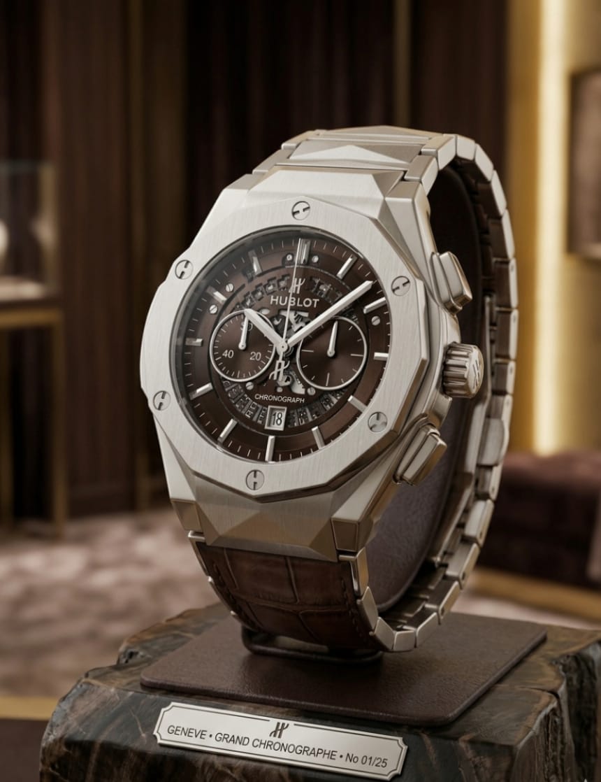 Chronograph Watch - Brown Dial Stainless steel