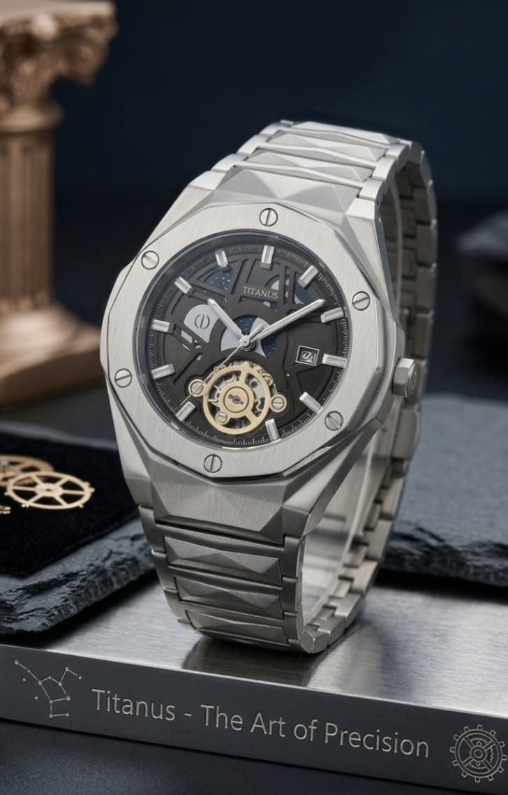 Chronograph Watch - Black Dial Stainless steel