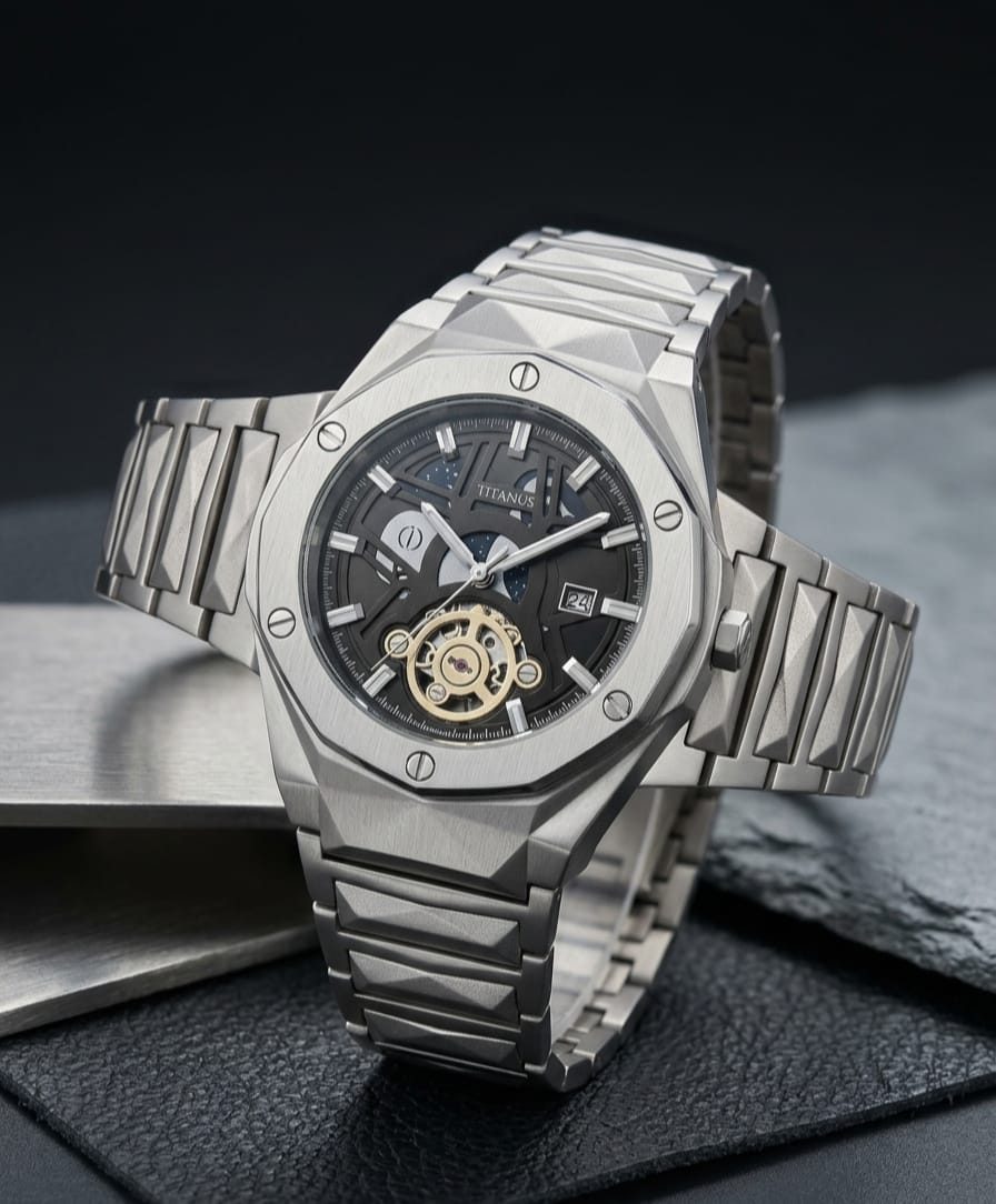 Chronograph Watch - Black Dial Stainless steel
